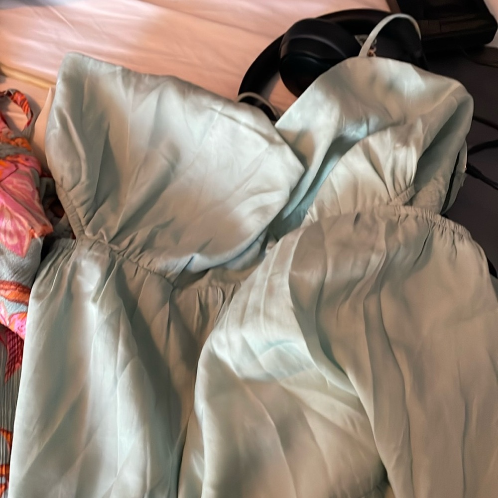 light sage green dress with sides open
